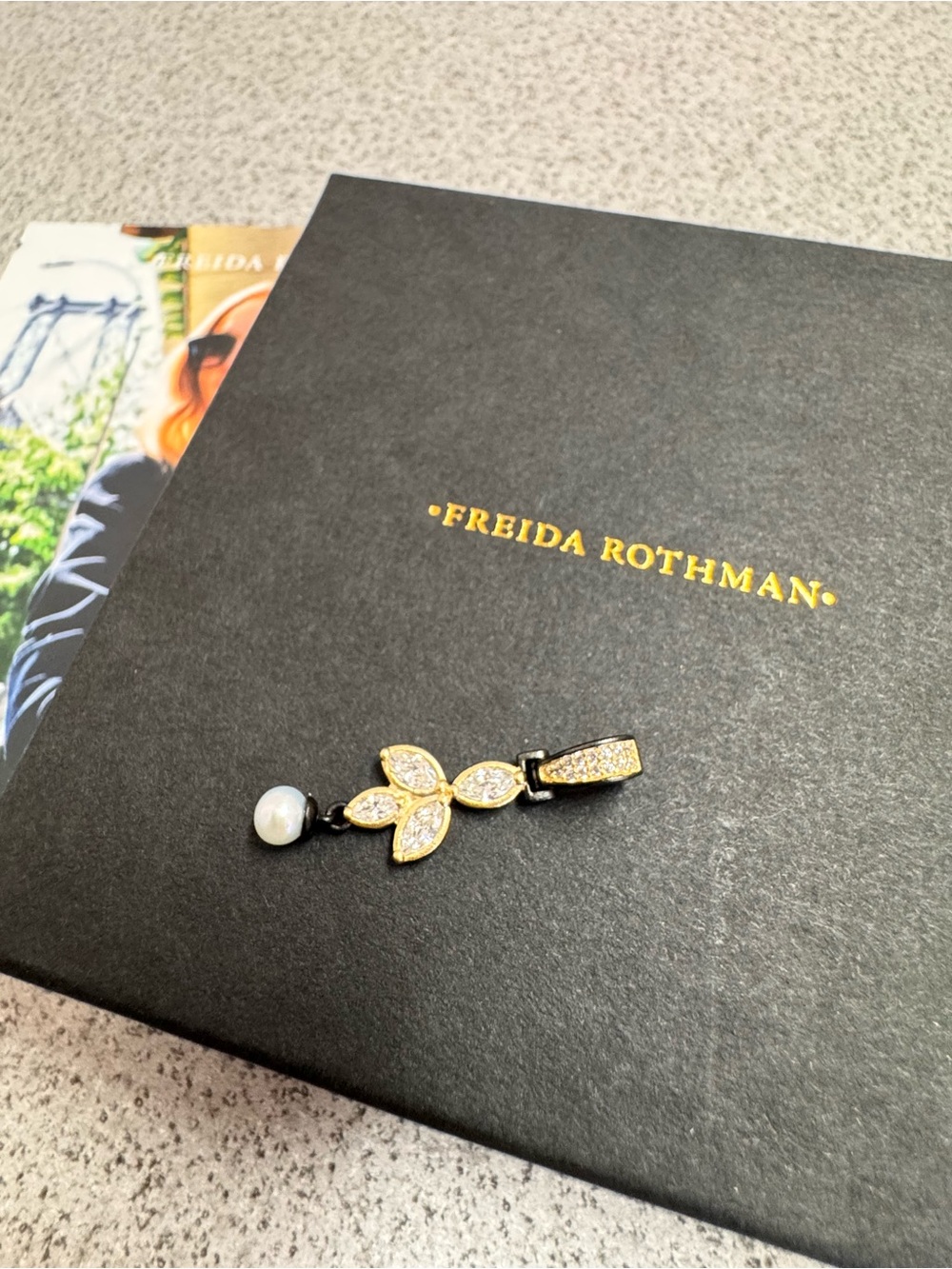Freida Rothman Petal of Light Pearl Charm - Picture 3 of 11
